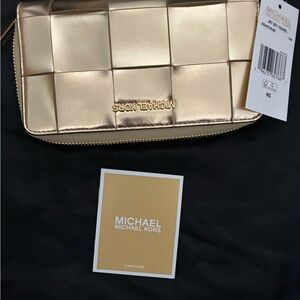 Michael Kors Metallic Gold Clutch